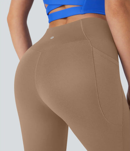 SoftlyZero™ High Waisted Crossover Pocket Capri Yoga Leggings