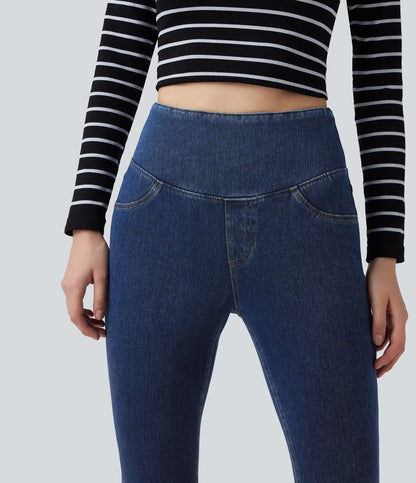 Halara Flex™ High Waisted Tummy Control Denim Casual Leggings with Pockets