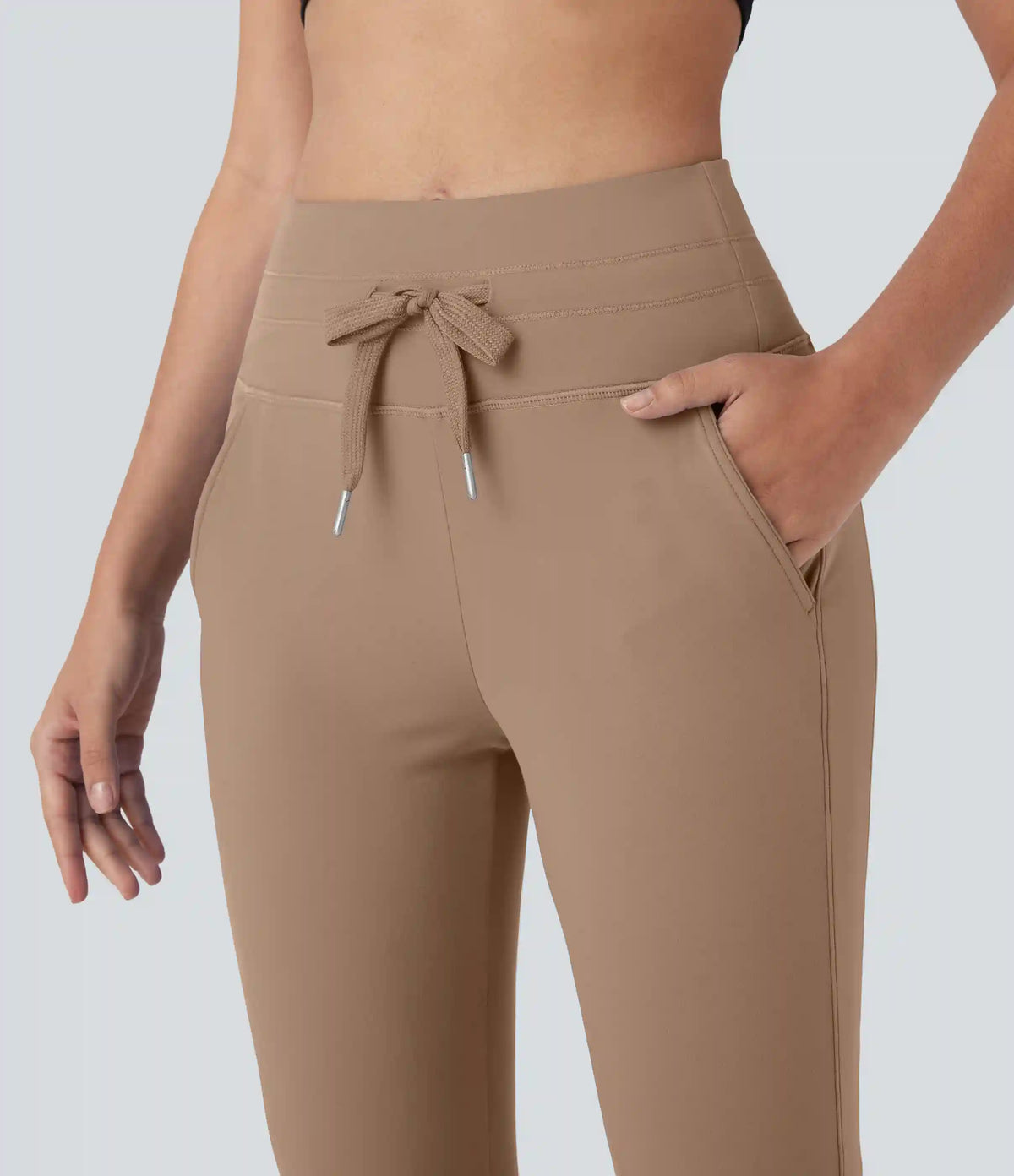 SoftlyZero™ Plush High Waisted Drawstring Pocket Yoga Pedal Pusher Joggers