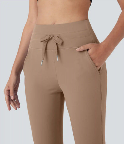 SoftlyZero™ Plush High Waisted Drawstring Pocket Yoga Pedal Pusher Joggers
