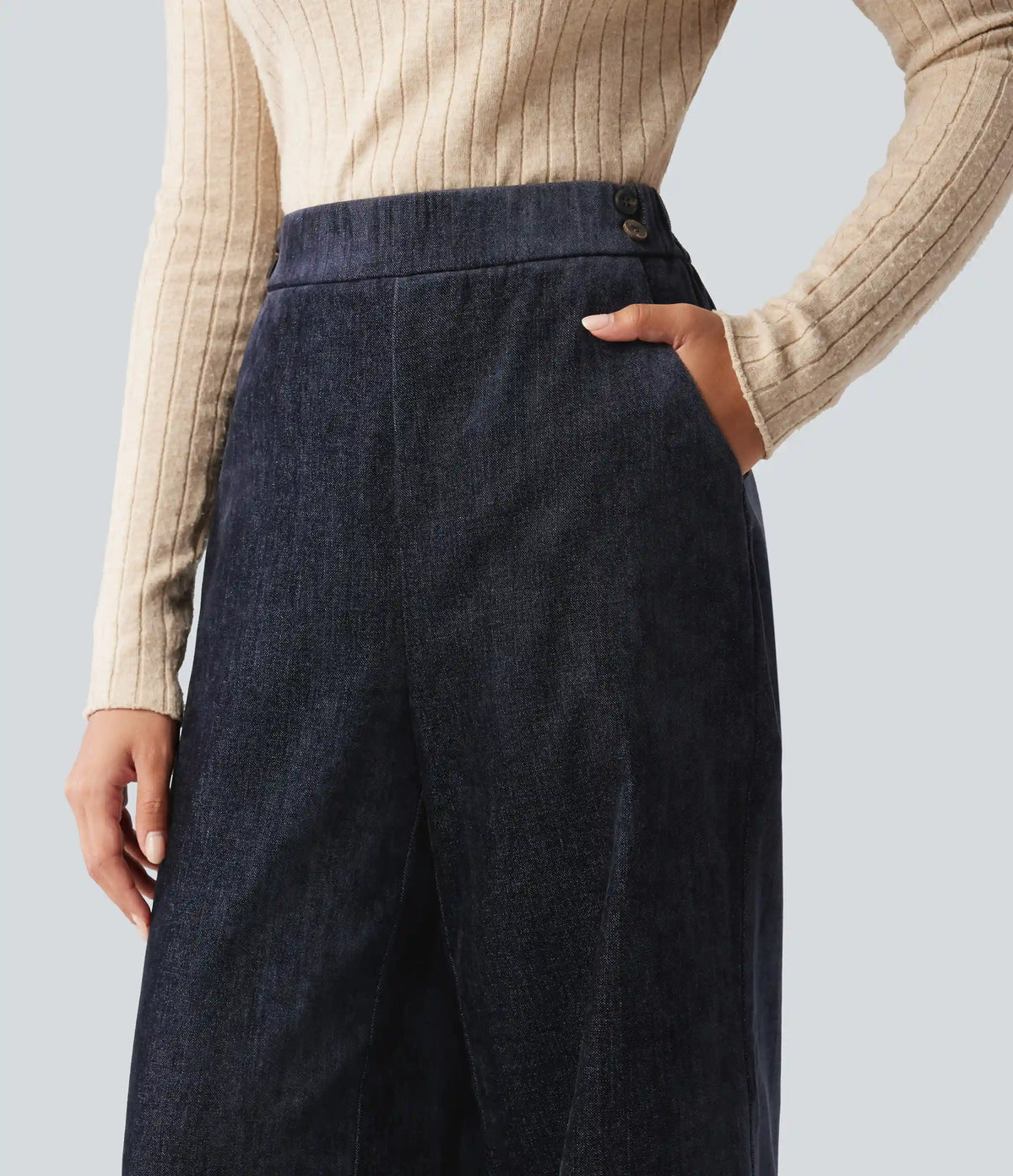 High Waisted Baggy Work Pants with Pockets