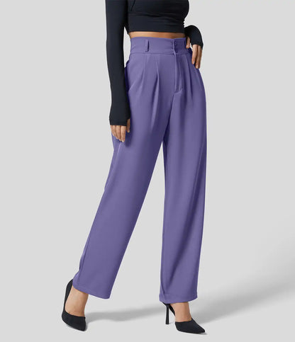Halara Flex™ High Waisted Zipper Pocket Shirred Straight Leg Work Pants