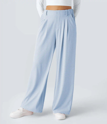 Halara Flex™ High Waisted Pocket Wide Leg Waffle Work Pants