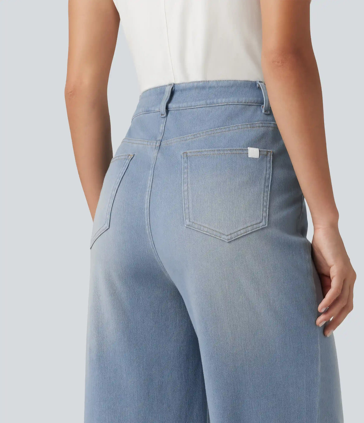 Halara Flex™ High Waisted Crossover Bootcut Casual Jeans with Pockets