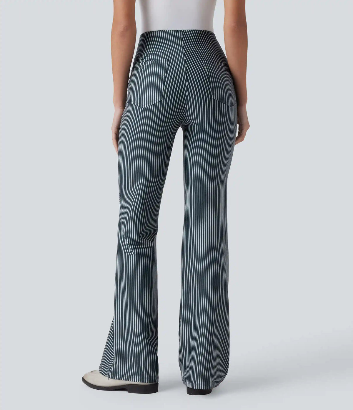 Halara Flex™ High Waisted Striped Work Flare Pants with Pockets
