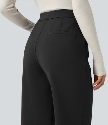 SoftlyZero™ Plush Thermal High Waisted Work Flare Pants with Pockets