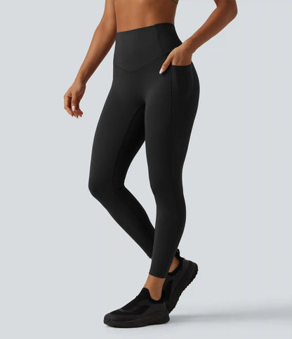 High Waisted Tummy Control Training Leggings with Pockets