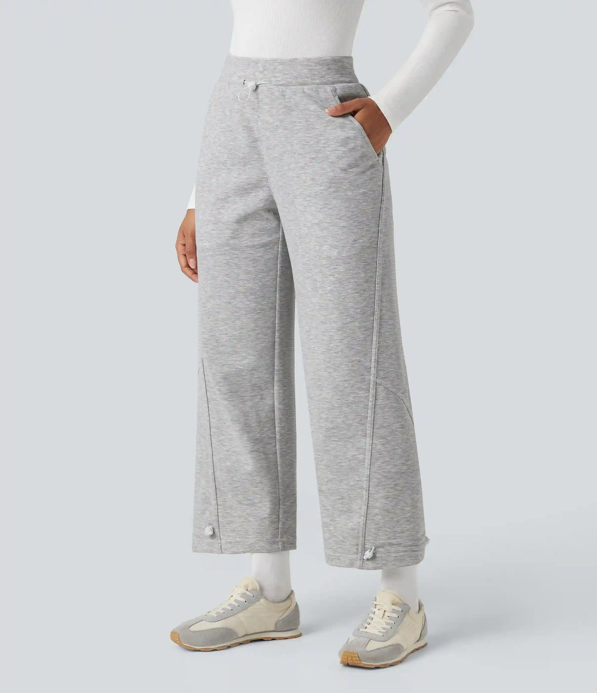 High Waisted Casual Pants with Pockets