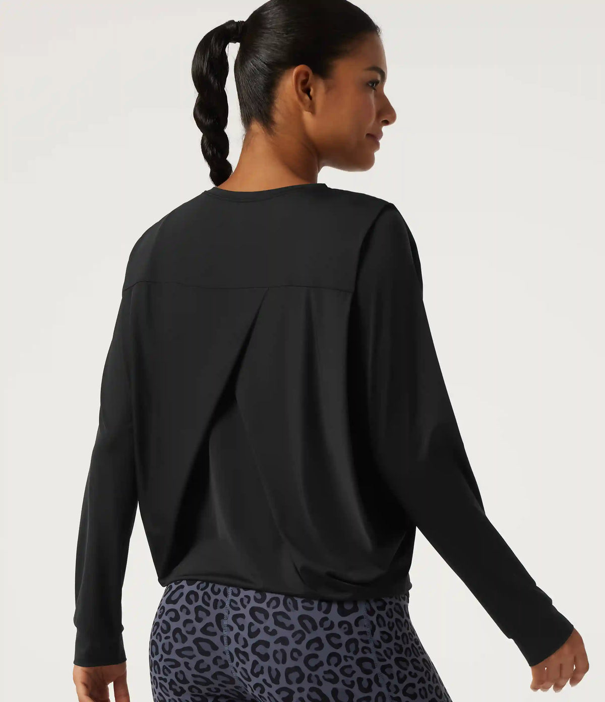 Round Neck InstantCool Quick Dry Long Sleeve Boxy Yoga Sports Top