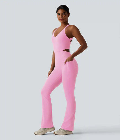 Halara UltraSculpt™ Tummy Control Bootcut Training Jumpsuit with Pockets-Easy Peezy Edition