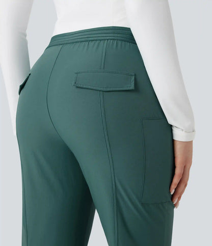 Water Repellent Abrasion-Resistant Low Rise Hiking Bootcut Pants with Pockets