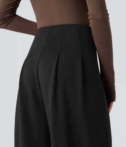 SpacerTek™ Super High Waisted Crossover Wide Leg Work Pants