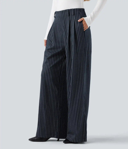 Halara Flex™ High Waisted Stripes Work Baggy Pants with Pockets