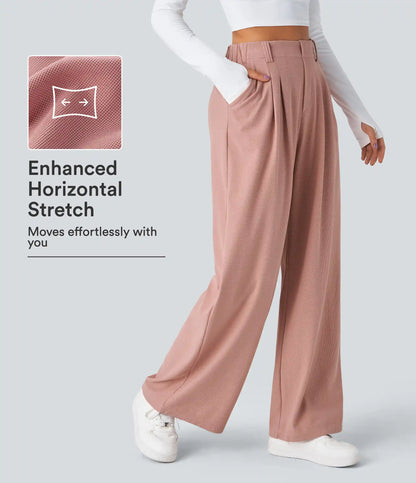 Halara Flex™ High Waisted Pocket Wide Leg Waffle Work Pants