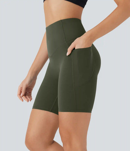 Halara UltraSculpt™ High Waisted Butt Lifting Tummy Control Pocket Shaping Training Biker Shorts 7''