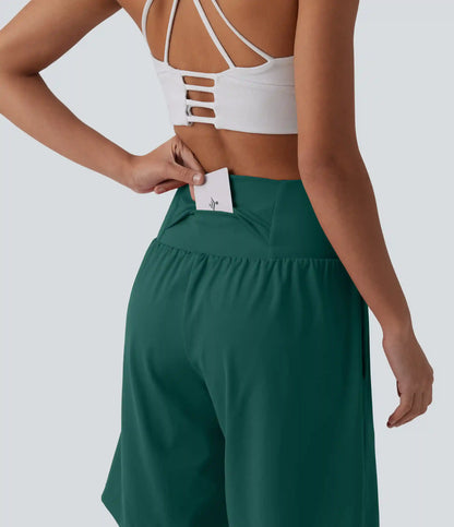SoftlyZero™ Airy Super High Waisted 2-in-1 InstantCool Yoga Shorts 9" with Pockets