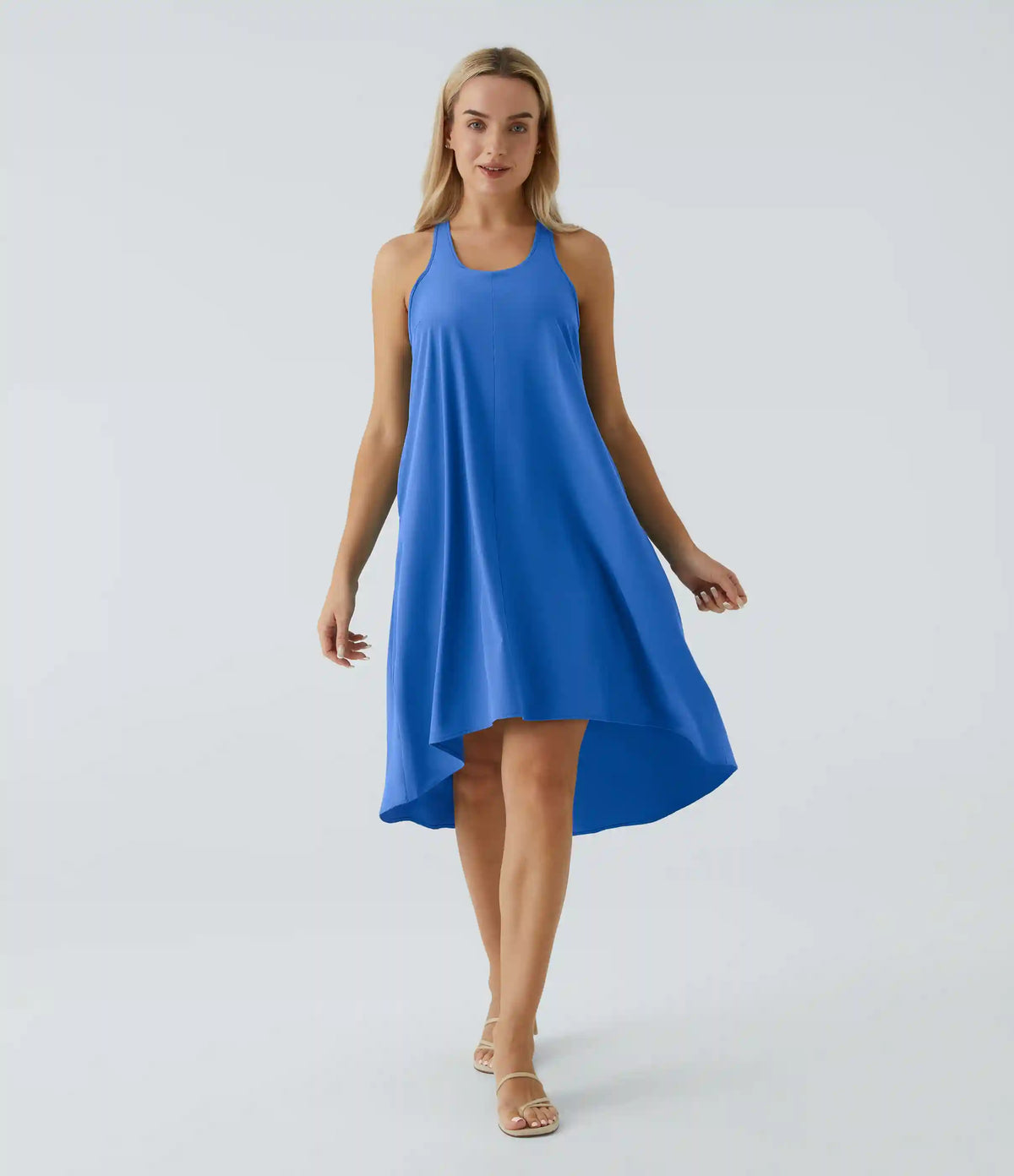 Breezeful™ RacerPocket High Low Flowy Midi Quick Dry Casual Dress