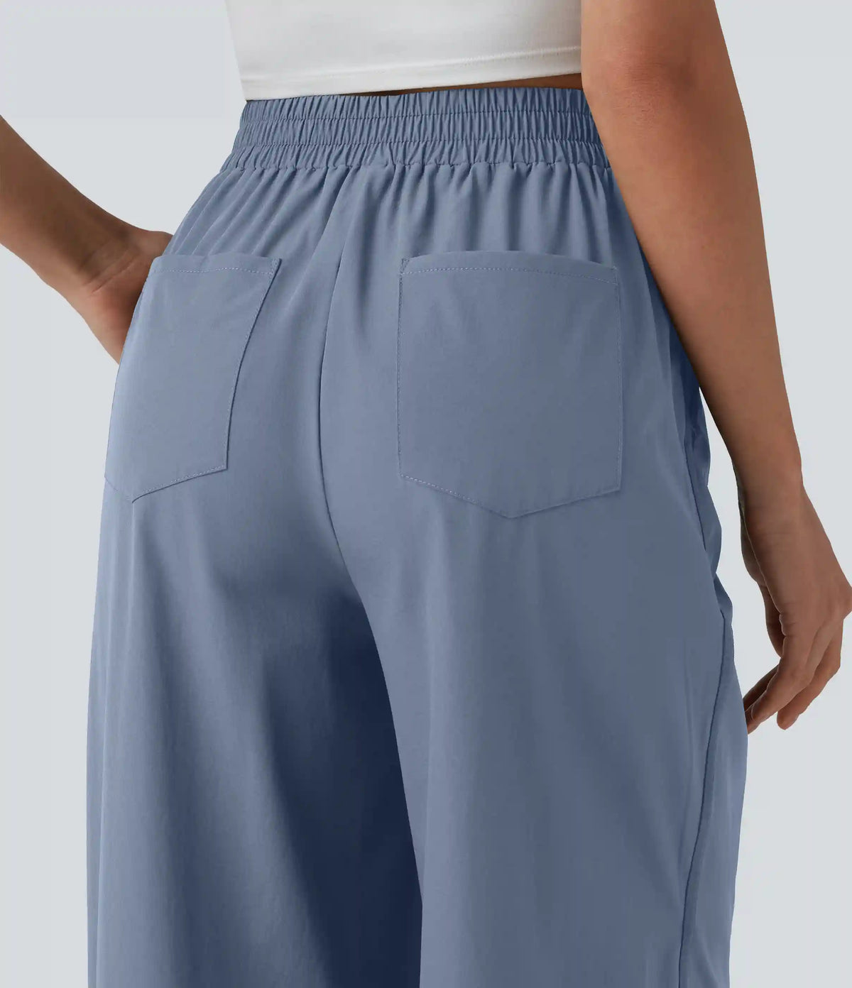 High Waisted Wide Leg Baggy Casual Pants with Pockets