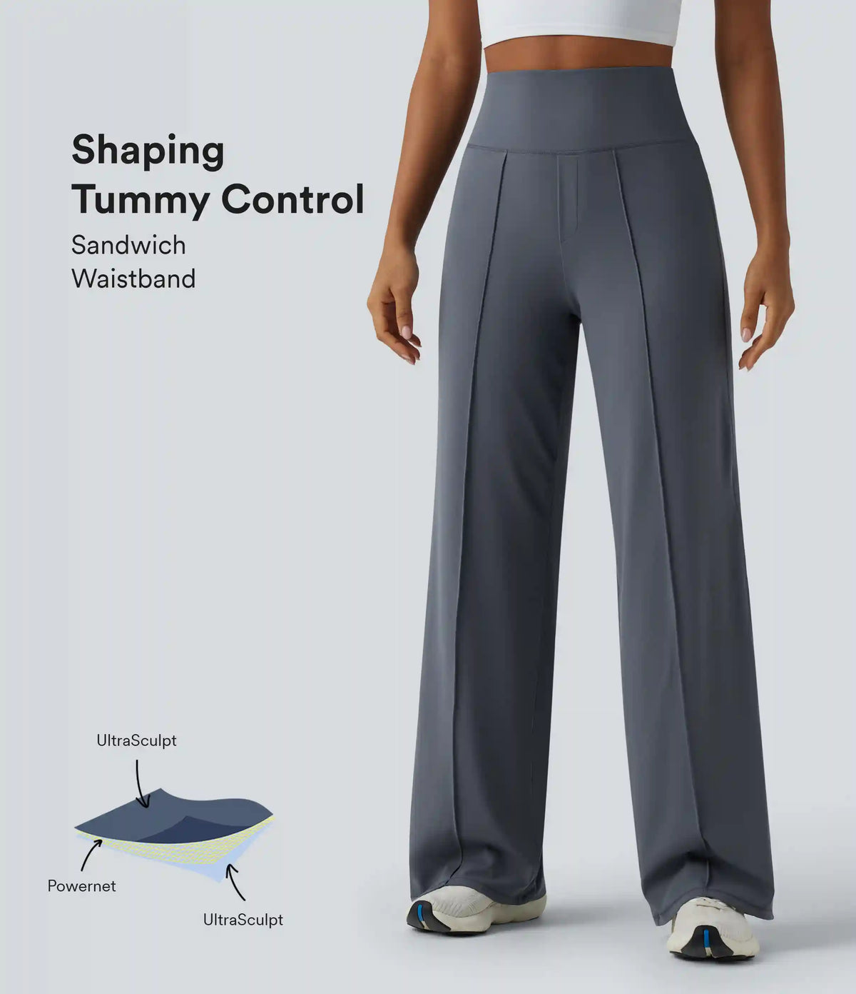 Halara UltraSculpt™ High Waisted Tummy Control Straight Leg Yoga Pants with Pockets