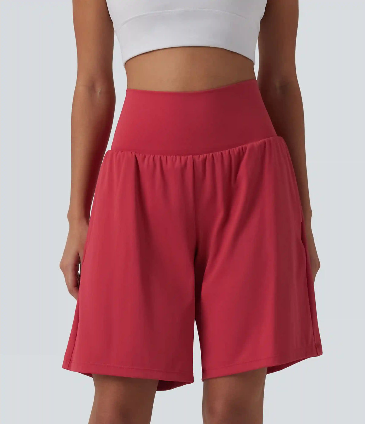 SoftlyZero™ Airy Super High Waisted 2-in-1 InstantCool Yoga Shorts 9" with Pockets