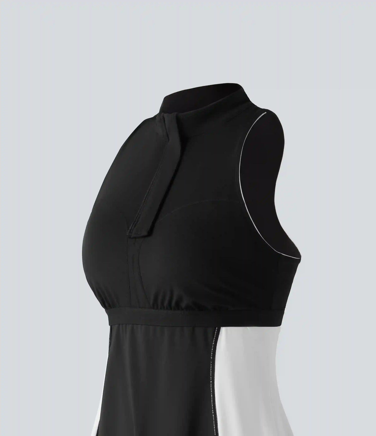 Halara UltraSculpt™ Mock Neck Built-in Bra Racerback Color Block Mini Golf Active Dress