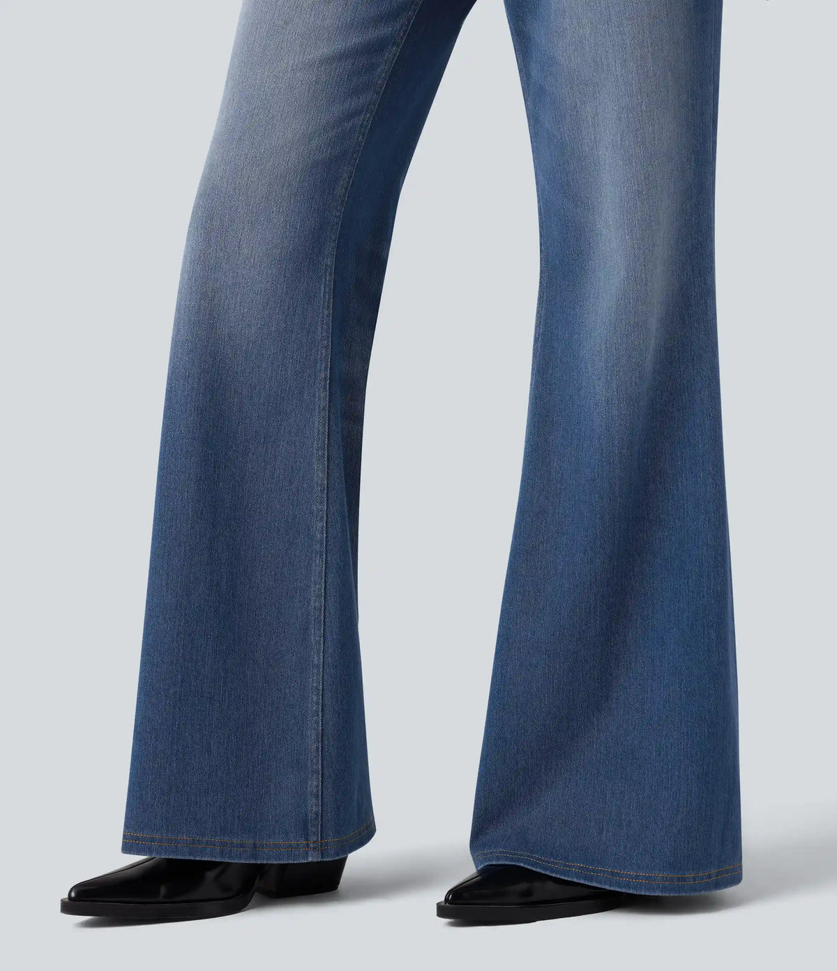 Halara Flex™ Low Rise Flare Washed Casual Jeans with Pockets
