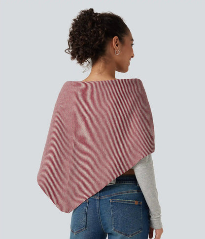 Stripe Sweater Knit Casual Scarf