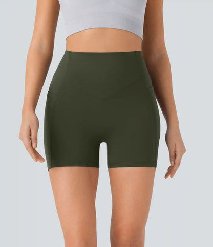 Halara UltraSculpt™ High Waisted Scrunch Butt Lifting Tummy Control Pocket Shaping Workout Biker Shorts 5''