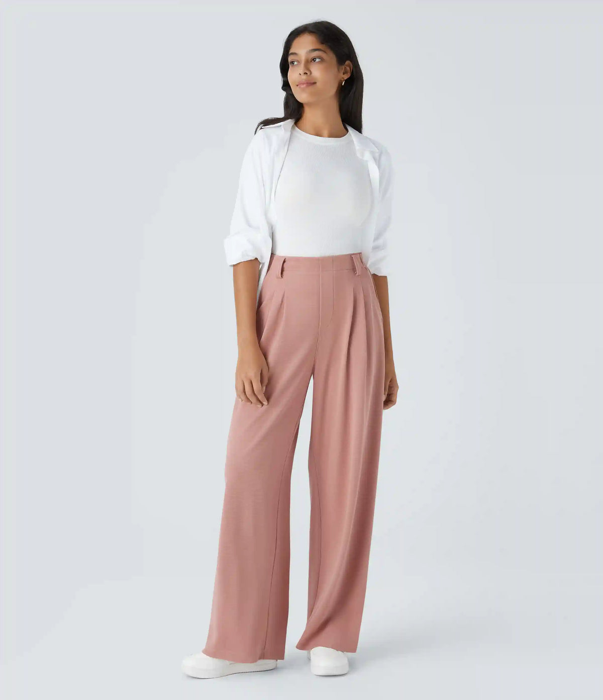 Halara Flex™ High Waisted Pocket Wide Leg Waffle Work Pants