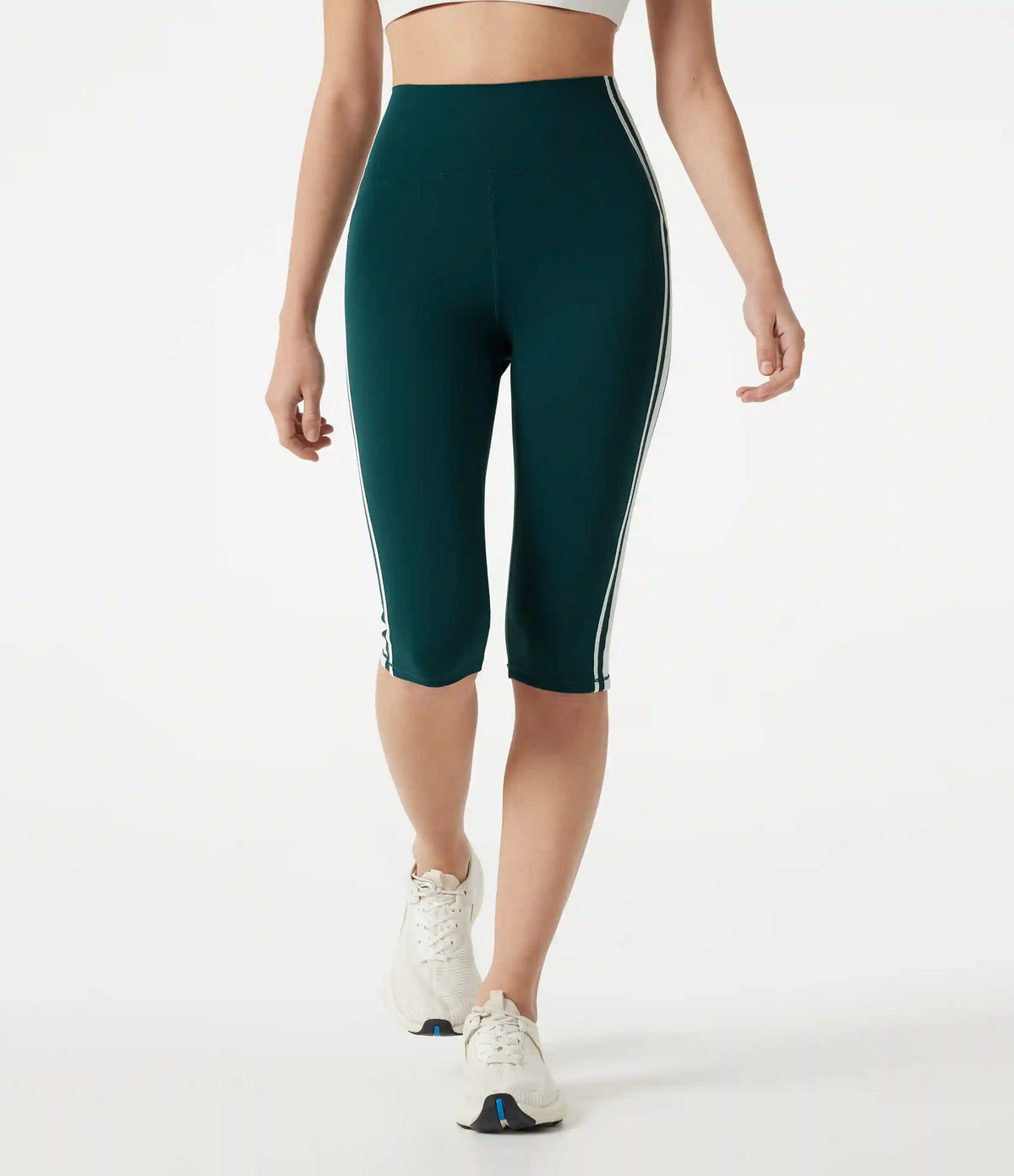 Halara UltraSculpt™ High Waisted Tummy Control Side Stripe Pedal Pusher Yoga Leggings