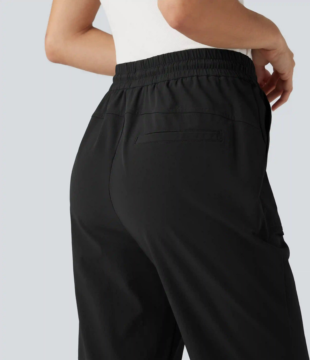 High Waisted Drawstring Bootcut Hiking Pants with Pockets