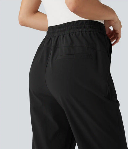 High Waisted Drawstring Bootcut Hiking Pants with Pockets
