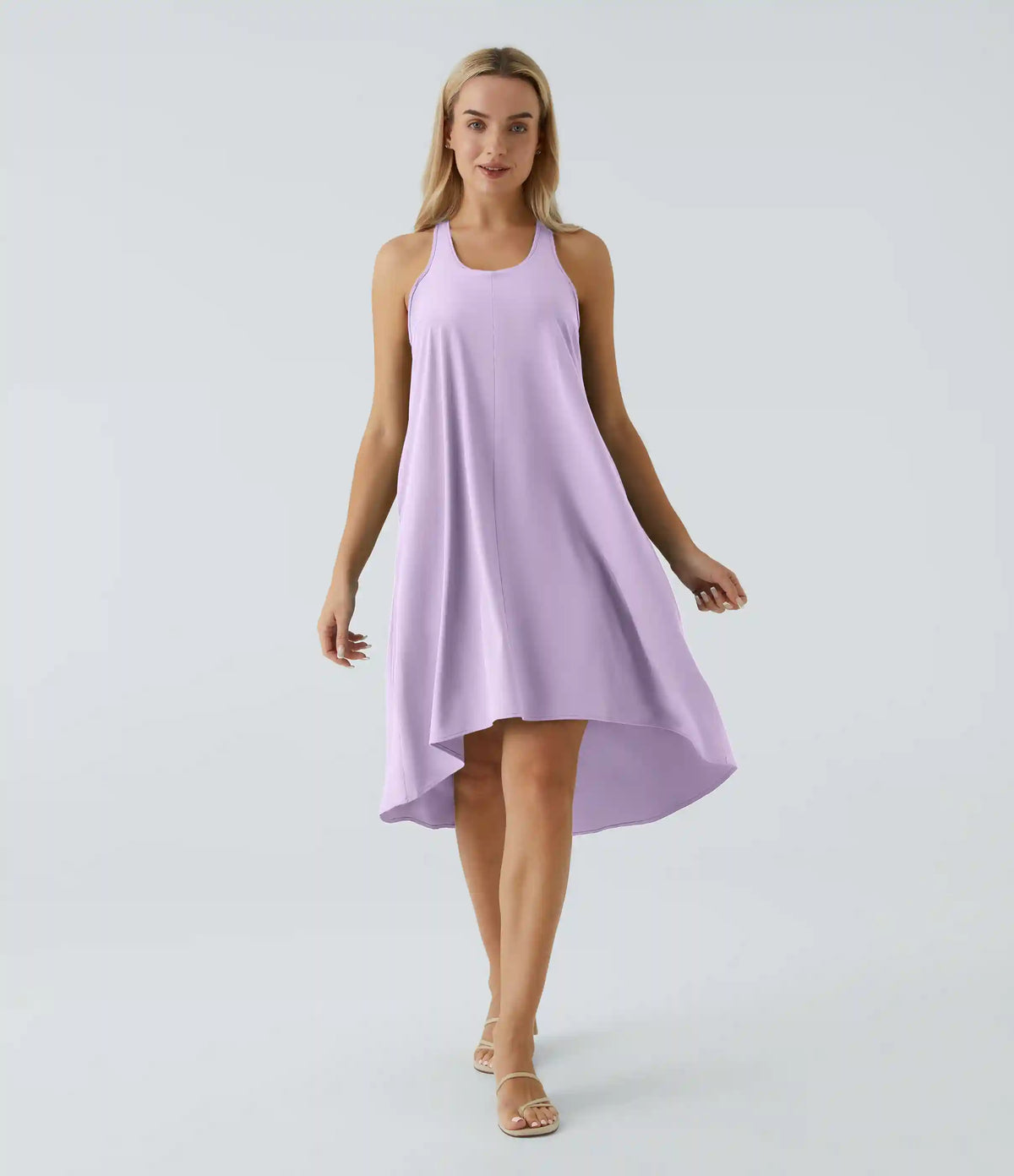 Breezeful™ RacerPocket High Low Flowy Midi Quick Dry Casual Dress