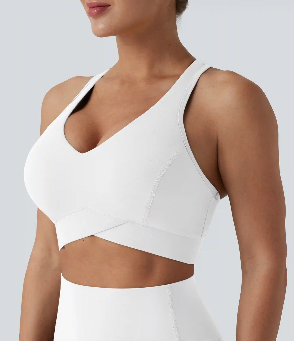 Halara UltraSculpt™ Light Support V Neck Racerback Running Sports Bra DD-F Cups
