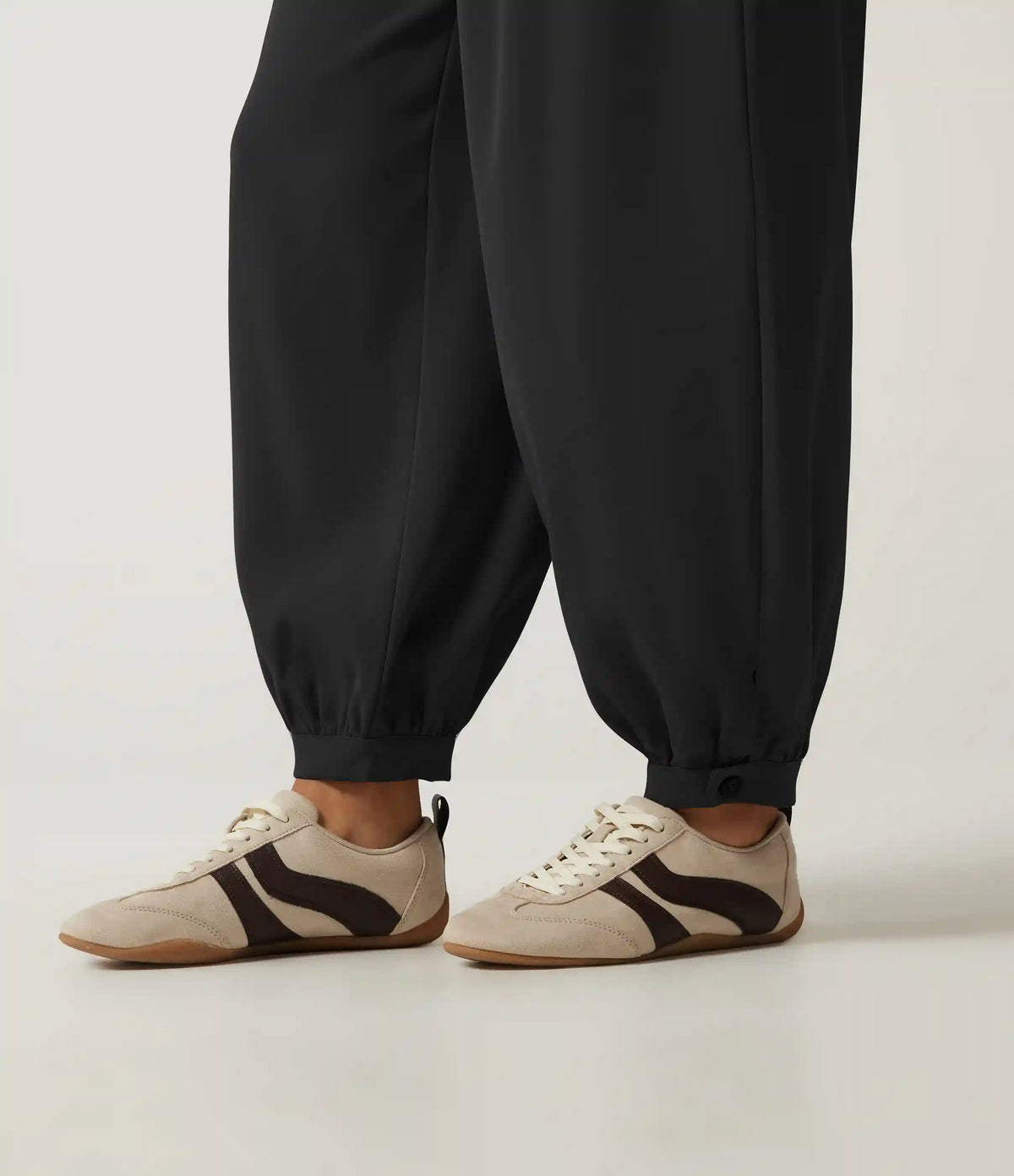 High Waisted Casual Bloomer Pants with Pockets