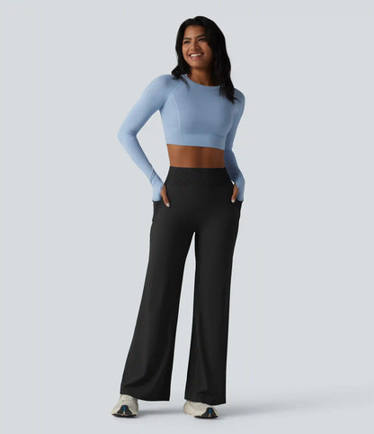 Halara UltraSculpt™ High-waisted Tummy Control Scrunch Yoga Straight-leg Pants with Pockets