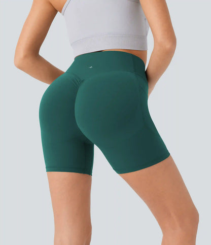Halara UltraSculpt™ High Waisted Scrunch Butt Lifting Tummy Control Pocket Shaping Workout Biker Shorts 5''