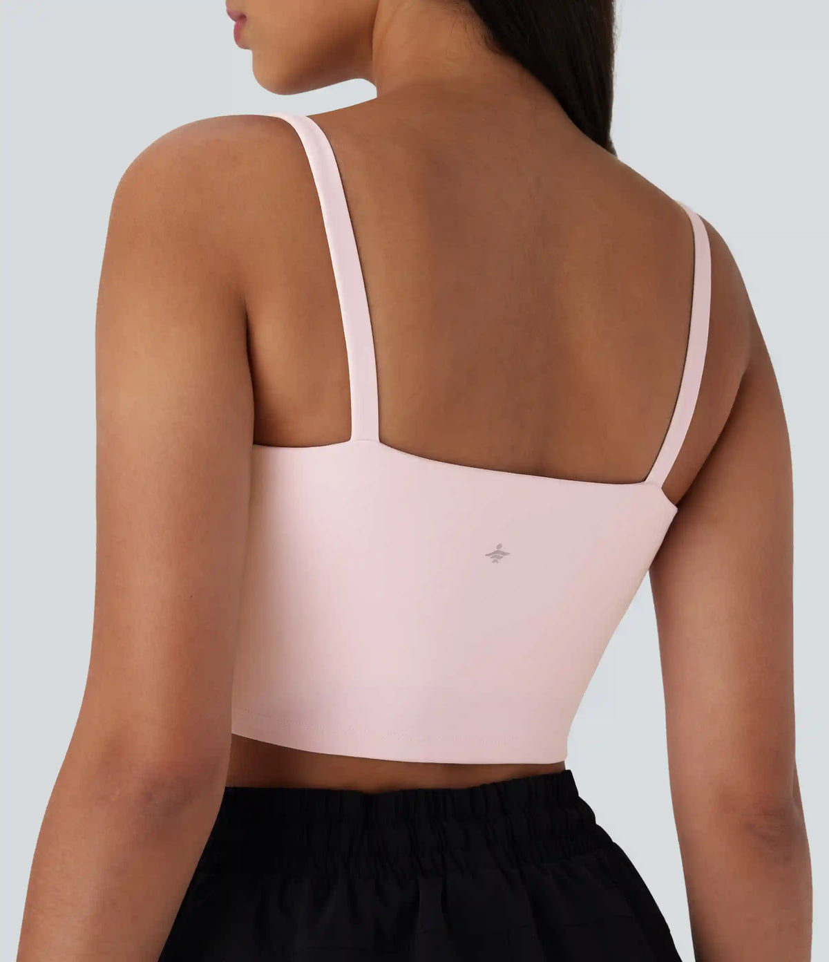 SoftlyZero™ Plush Basic Padded Cropped Low Support Running Cami Top DD-F Cups
