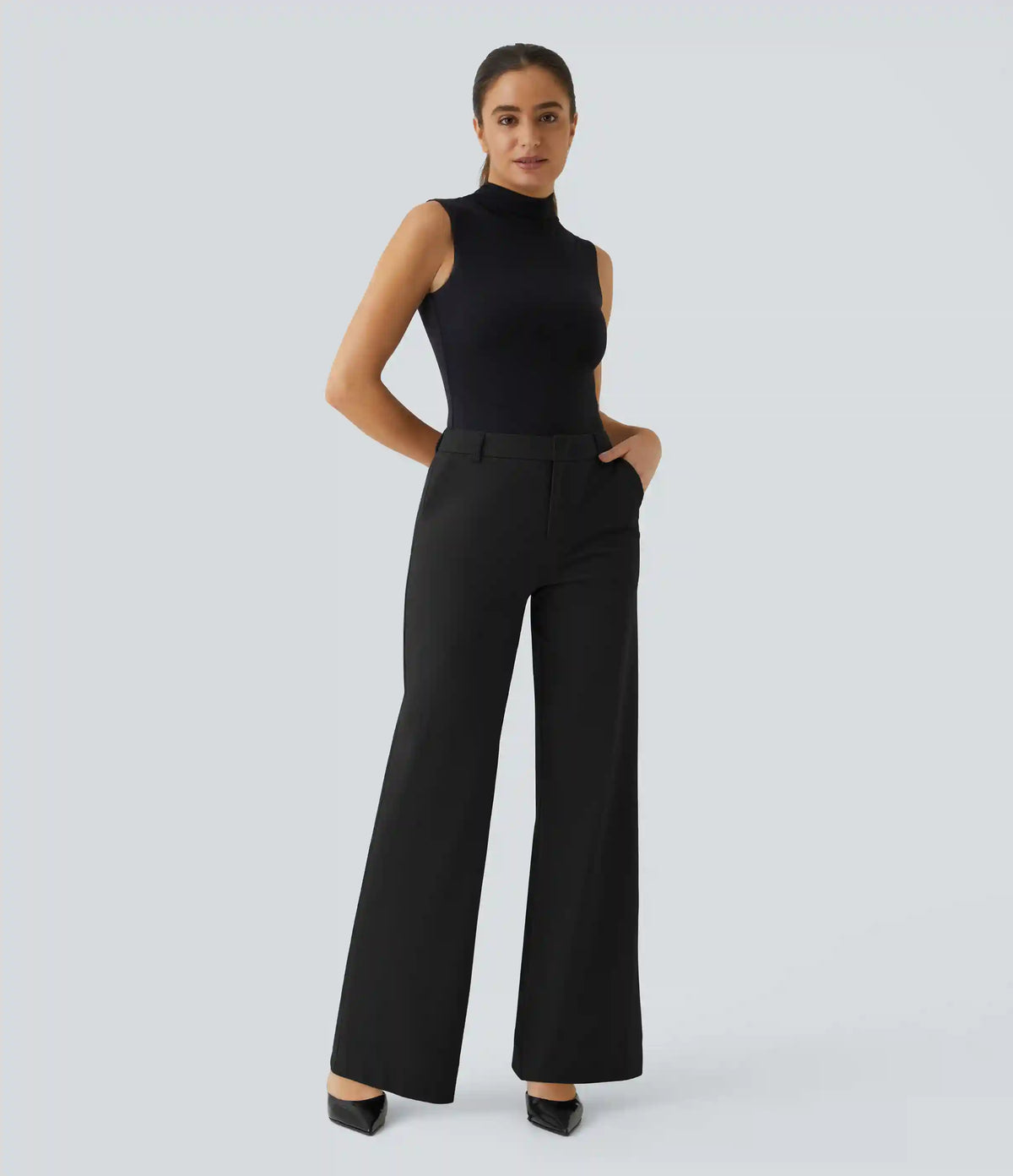 Halara Flex™ Mid Rise Pocket Straight Leg Work Pants
