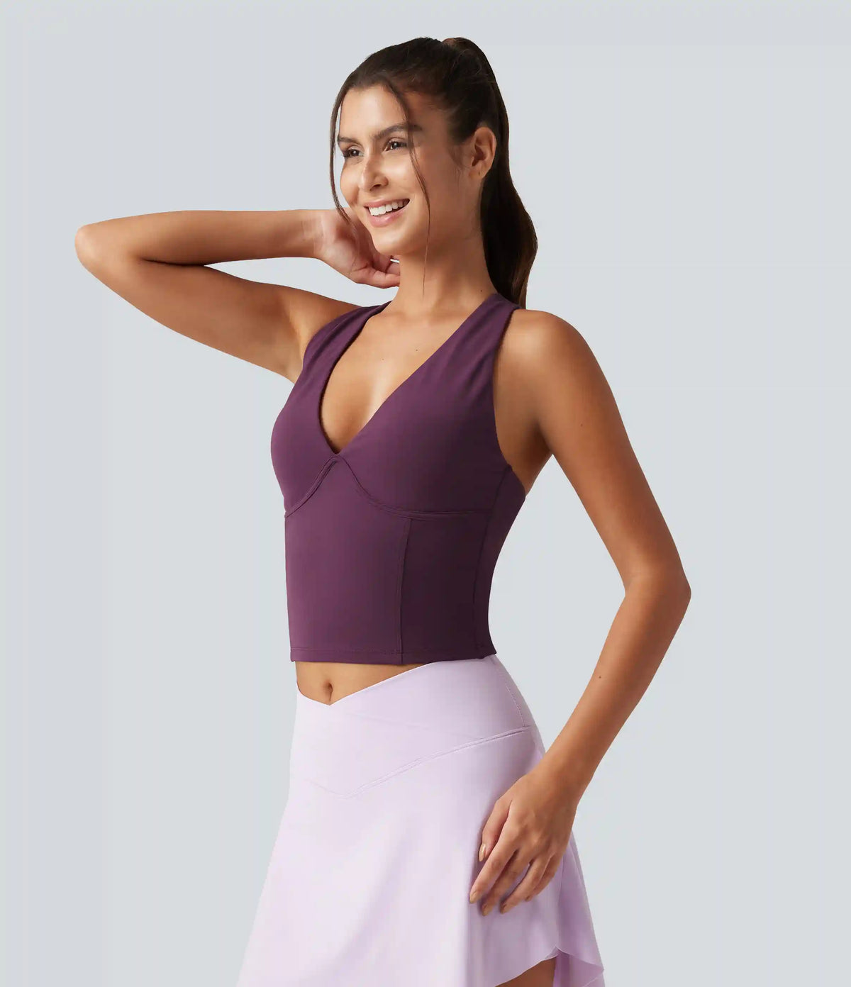 SoftlyZero™ V Neck Built-in-Bra Yoga Tank Top