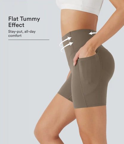 Halara UltraSculpt™ High Waisted Butt Lifting Tummy Control Pocket Shaping Training Biker Shorts 5''