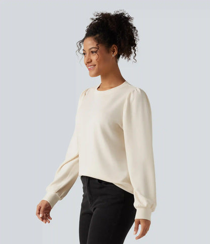 Round Neck Long Sleeve Casual Top