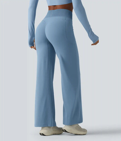 Halara UltraSculpt™ High-waisted Tummy Control Scrunch Yoga Straight-leg Pants with Pockets