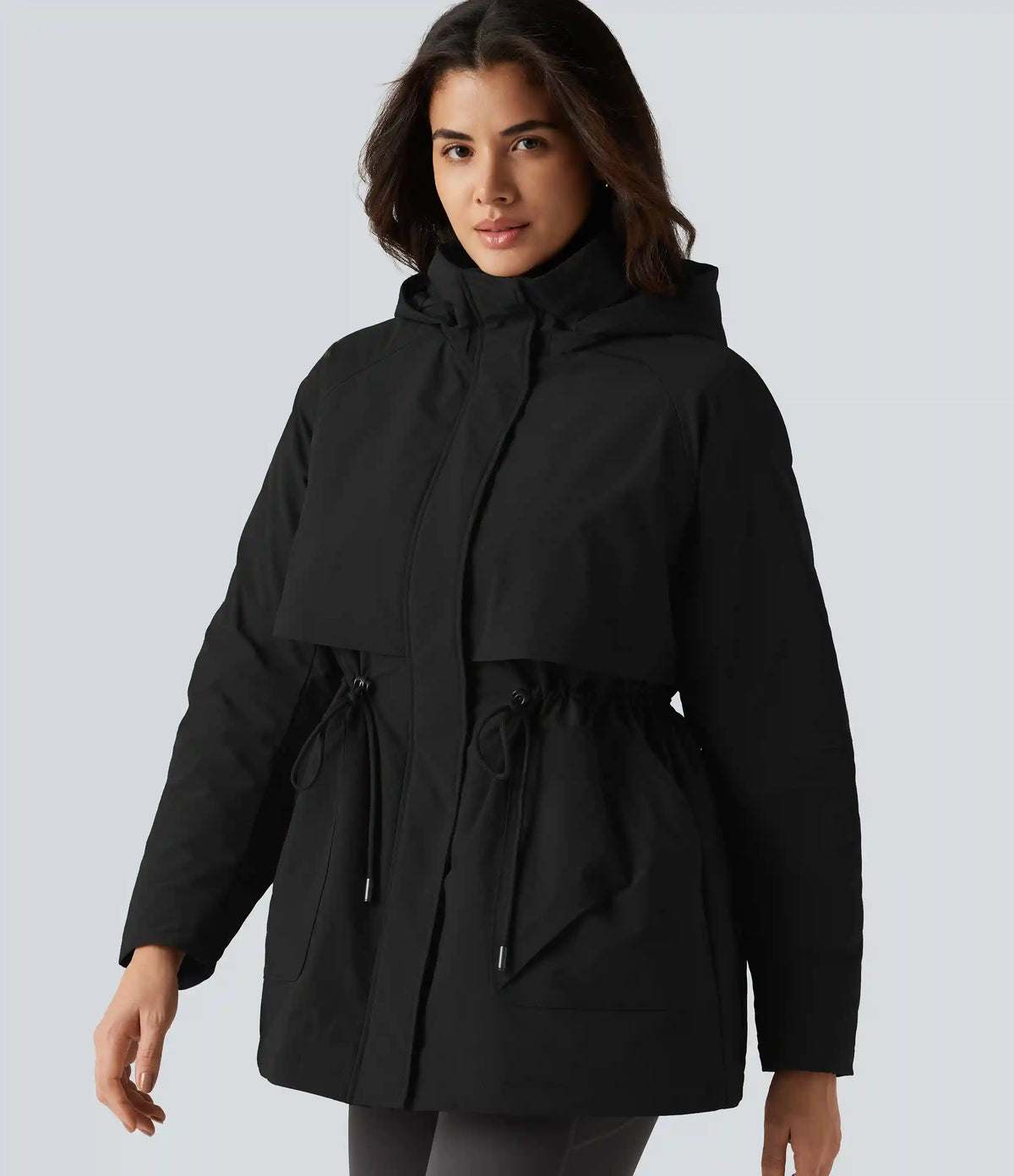 Hooded Long Sleeve Casual Padded Jacket with Pockets