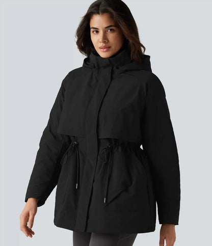 Hooded Long Sleeve Casual Padded Jacket with Pockets