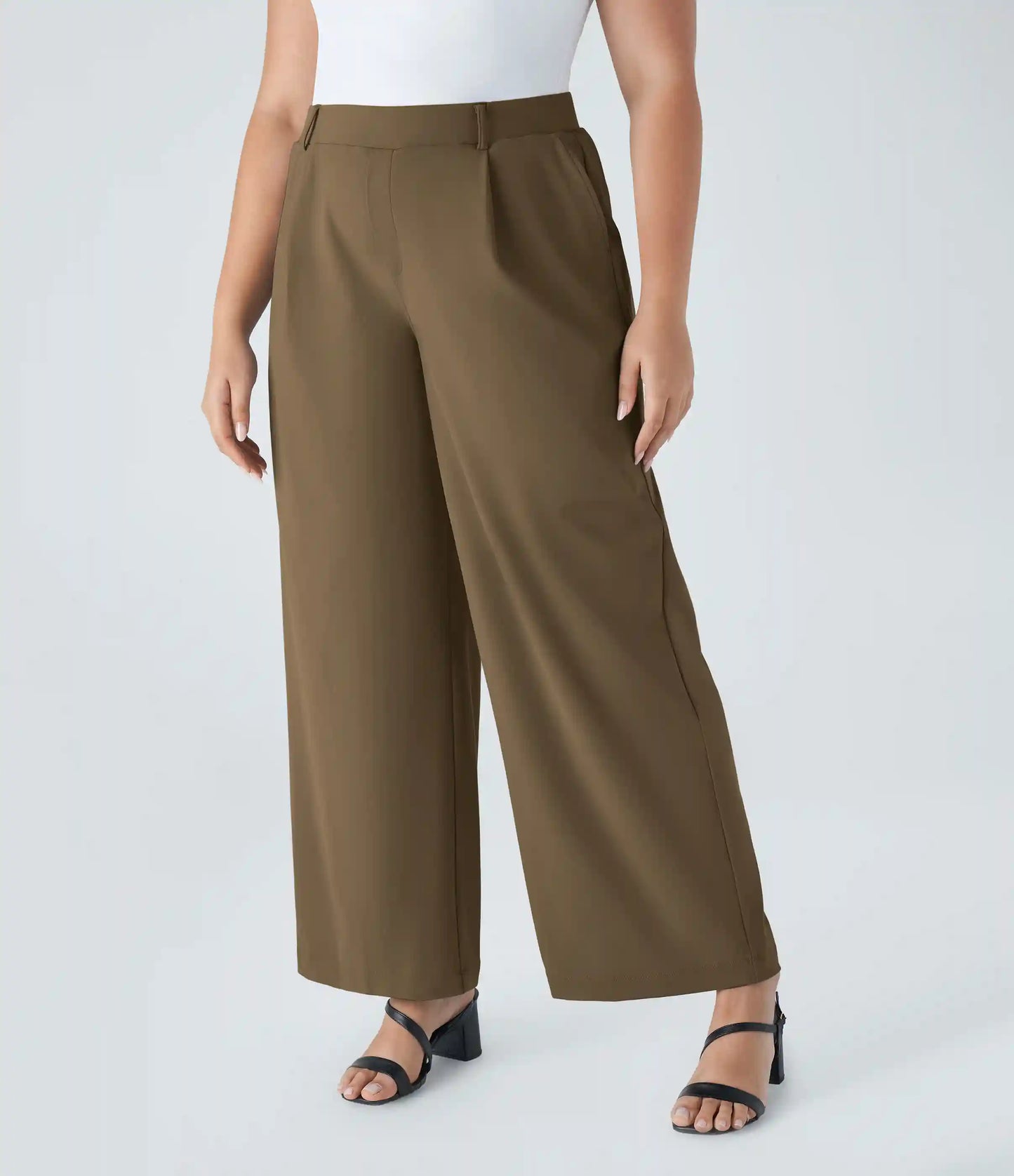 Halara Flex™ DayStretch High Waisted Pocket Straight Leg Work Plus Size Pants