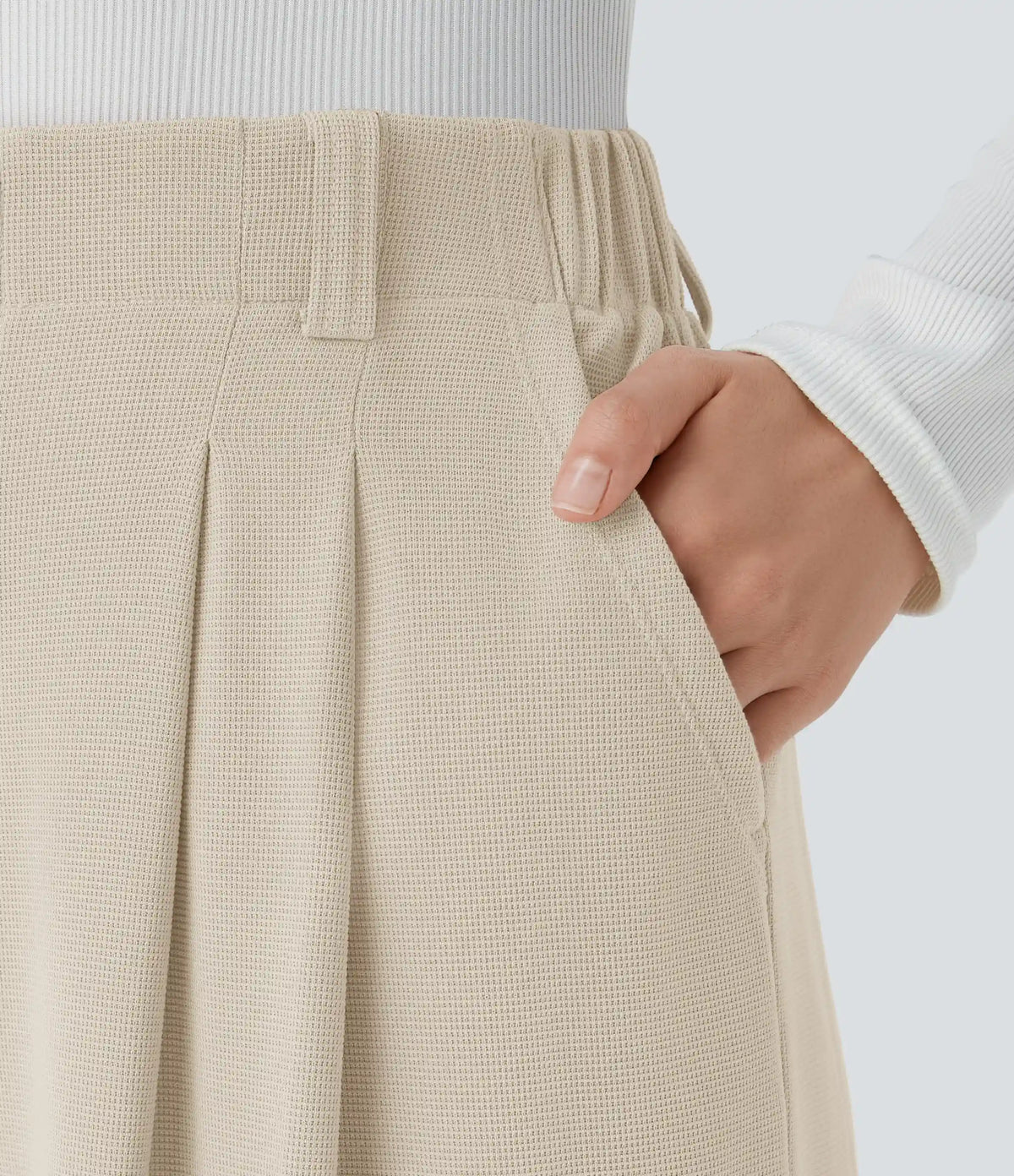 Halara Flex™ High Waisted Pocket Wide Leg Waffle Work Pants