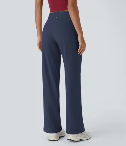 DayStretch Crossover High Waisted Pocket Wide Leg Yoga Pants