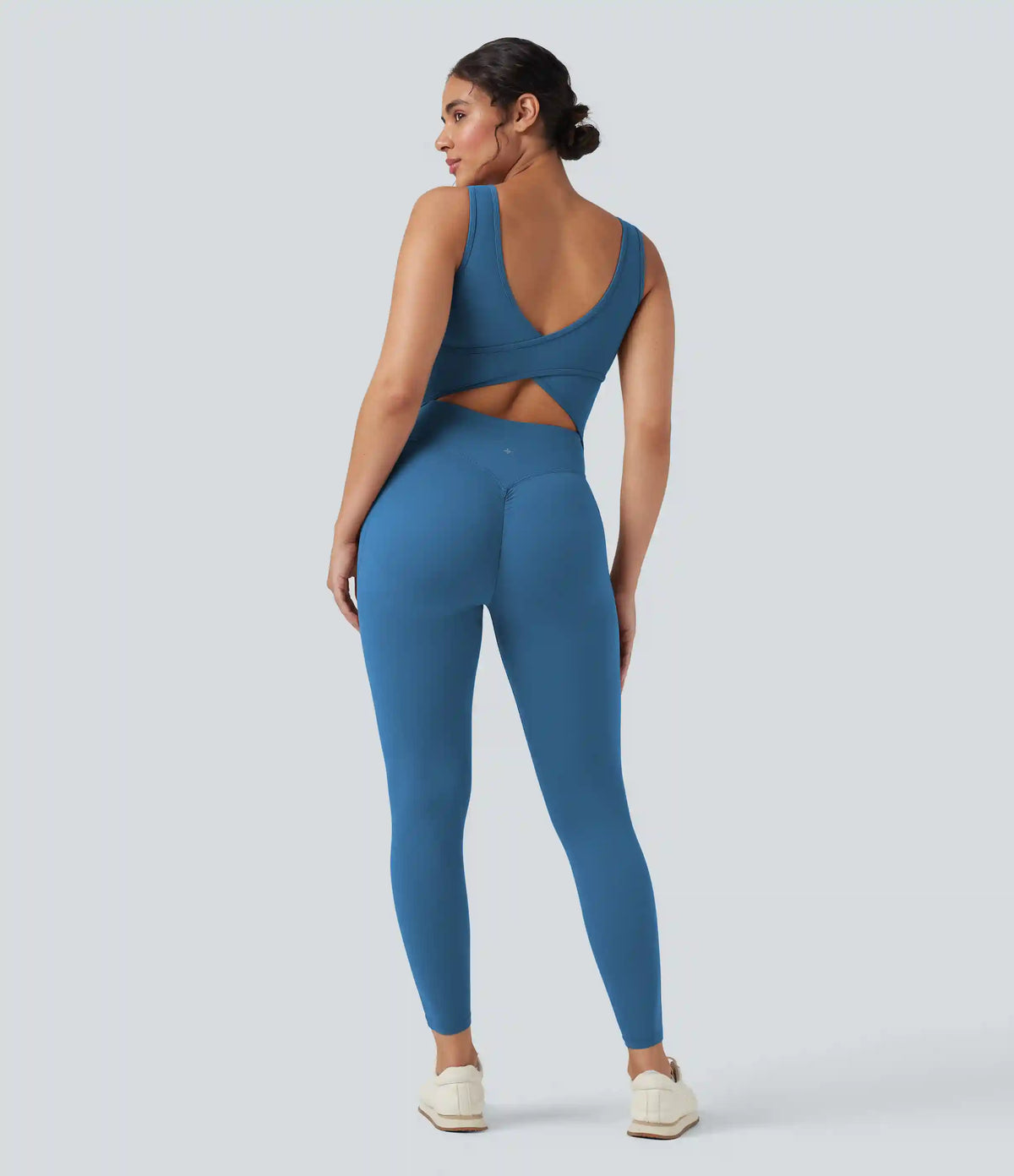Halara UltraSculpt™ V Neck Tummy Control Butt Lifting Workout Jumpsuit with Pockets