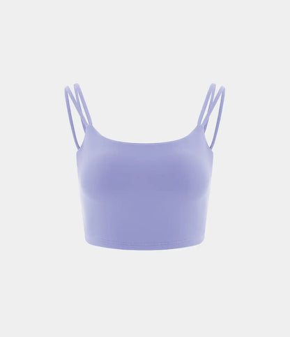 Double Straps Cropped Yoga Tank Top